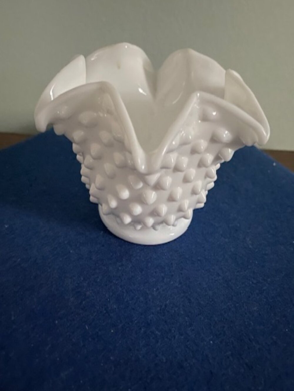 Small Star Candy Nut Hobnail Milk Glass Dish by Fenton